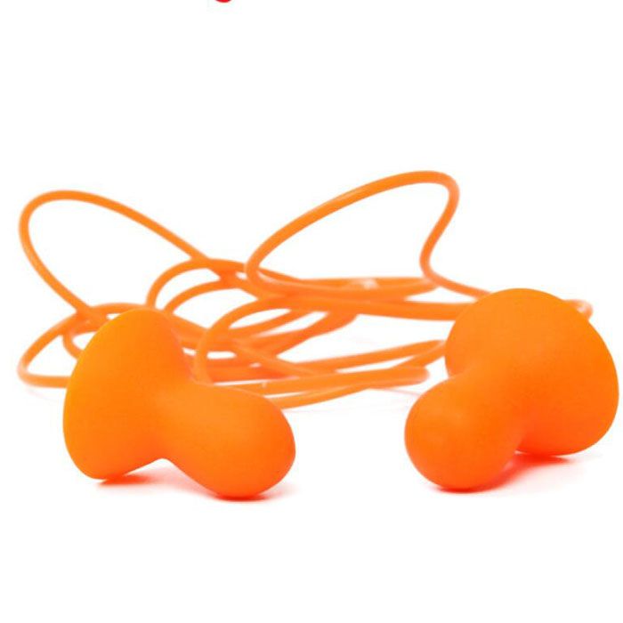 Silicone earplugs with line